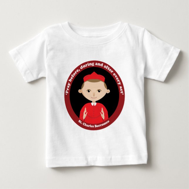 Camiseta Para Bebê St Charles Borromeo (Frente)