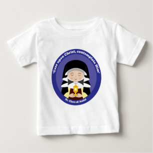 Camiseta Para Bebê St. Clare de Assisi