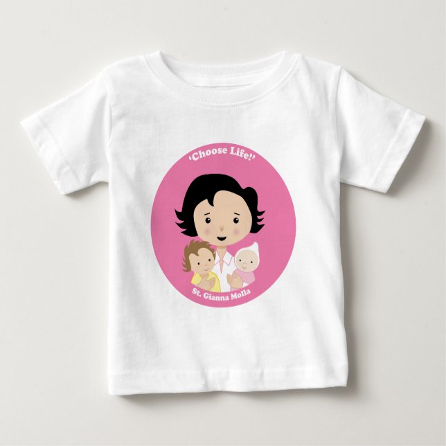 Camiseta Para Bebê St. Gianna Molla (Frente)