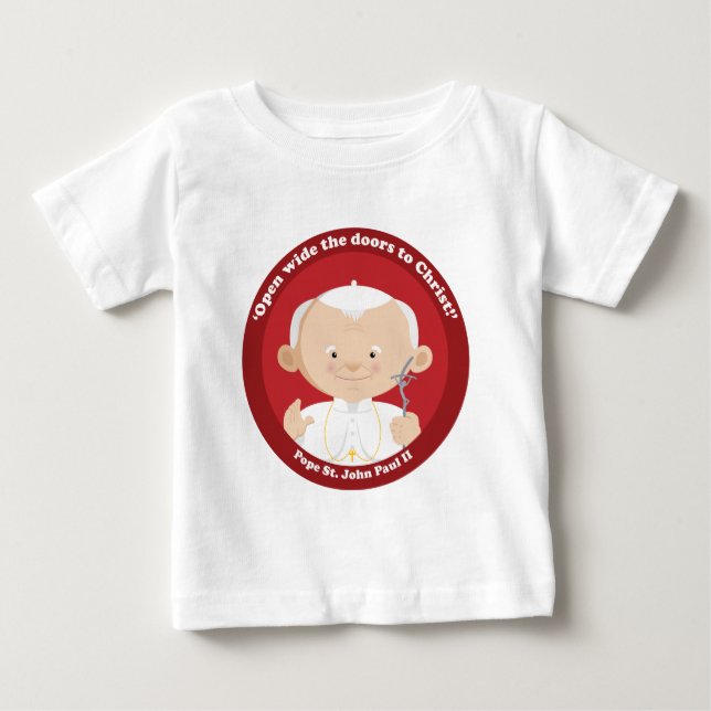Camiseta Para Bebê St John Paul II (Frente)