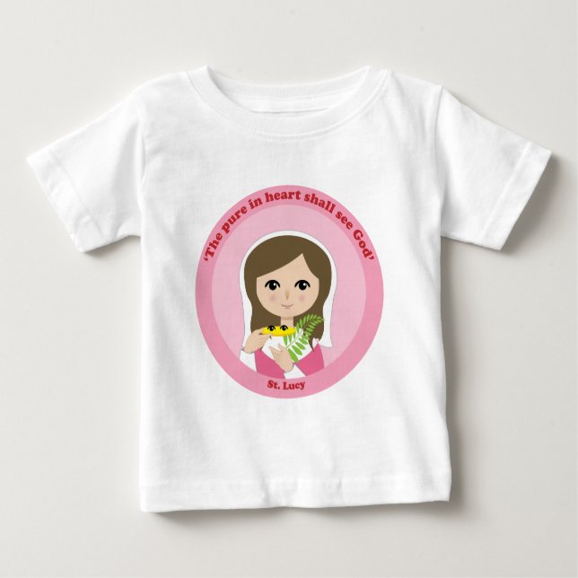 Camiseta Para Bebê St. Lucy (Frente)