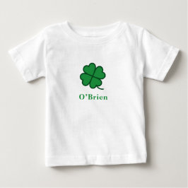 Camiseta Para Bebê St. Patrick's Day | Custom Name Clover Design