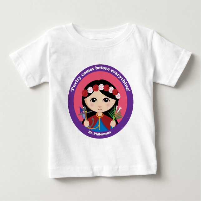 Camiseta Para Bebê St. Philomena (Frente)