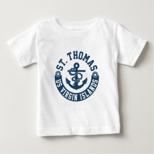 Camiseta Para Bebê St Thomas E.U. Virgin Islands