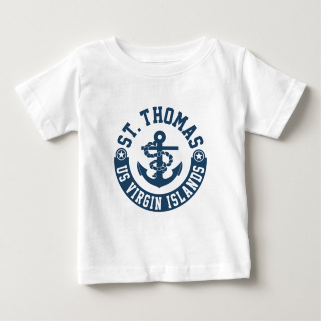 Camiseta Para Bebê St Thomas E.U. Virgin Islands (Frente)