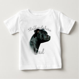 Camiseta Para Bebê Staffordshire Bull Terrier Pai 2