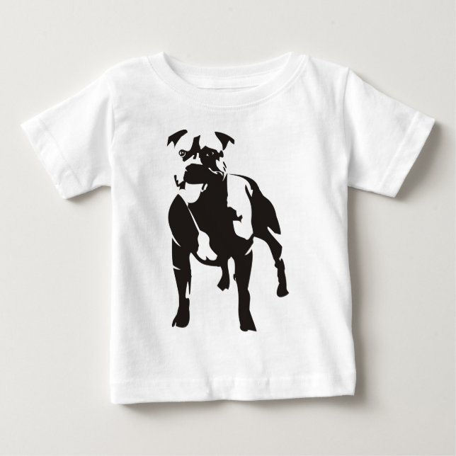 Camiseta Para Bebê Staffy (Frente)