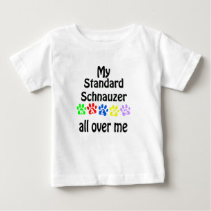 Camiseta Para Bebê Standard Schnauzer Walks Design