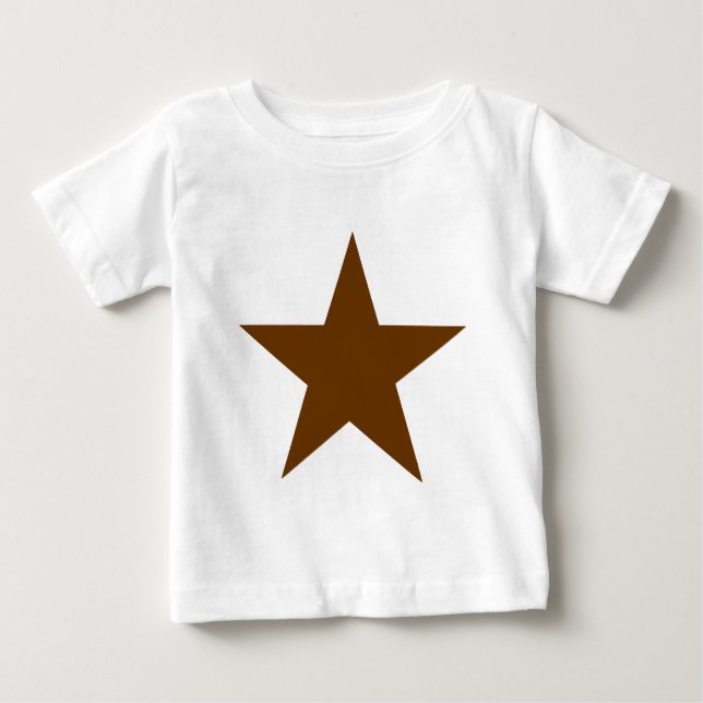 Camiseta Para Bebê Star Brown O MUSEUM Zazzle dá presentes (Frente)