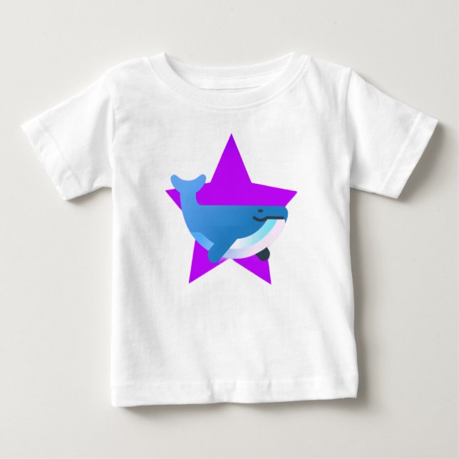 Camiseta Para Bebê Star, The Whale, Whale (Frente)