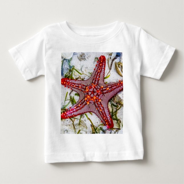 Camiseta Para Bebê Starfish, Zanzibar, Tanzânia (Frente)