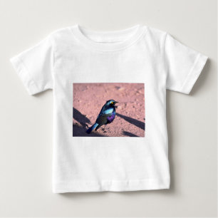 Camiseta Para Bebê Starling lustroso Azul-Orelhudo