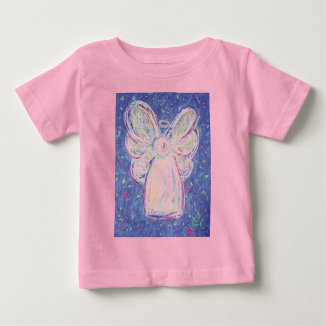 Camiseta Para Bebê Starry Night Angel (Frente)