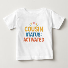 Camiseta Para Bebê Status do Primo: Ativado