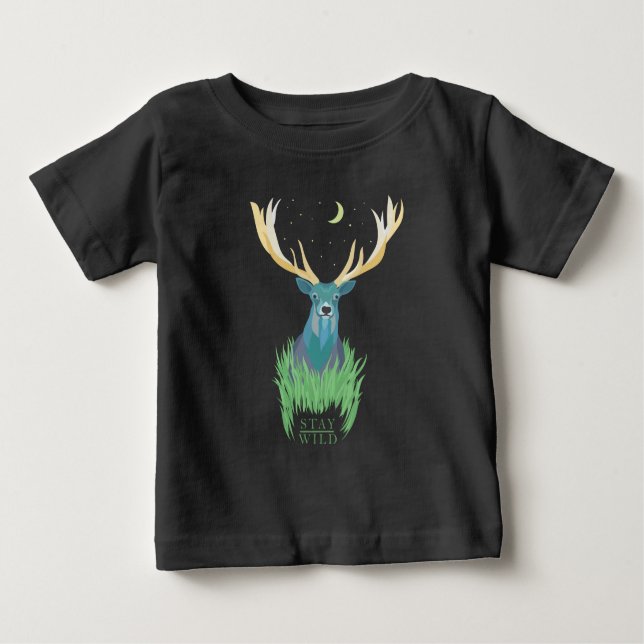 CAMISETA PARA BEBÊ STAY WILD (Frente)