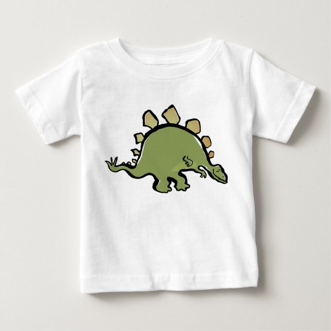 Camiseta Para Bebê stegosaur feliz (Frente)