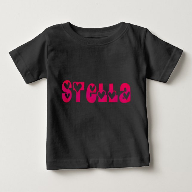 Camiseta Para Bebê Stella in Hearts (Frente)