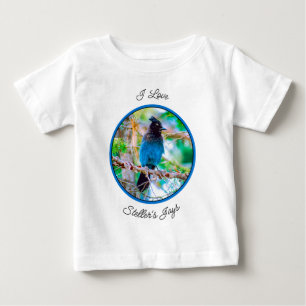 Camiseta Para Bebê Steller's Jay - Fotografia original