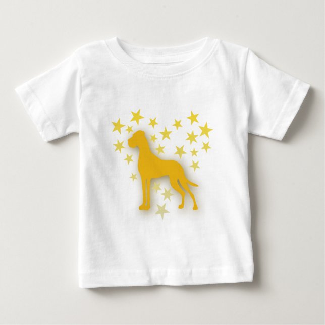 Camiseta Para Bebê Sternchenherzendogge (Frente)