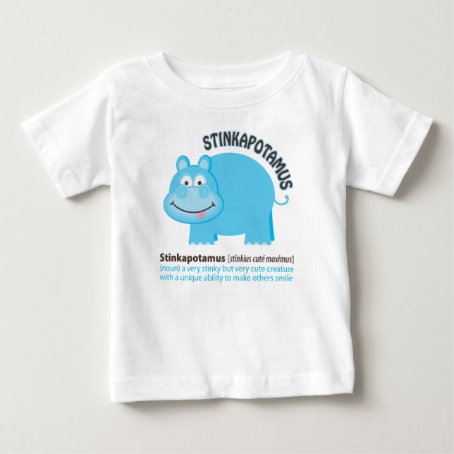 Camiseta Para Bebê Stinkapotamus (Frente)