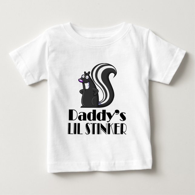 Camiseta Para Bebê Stinker do Lil do pai (Frente)