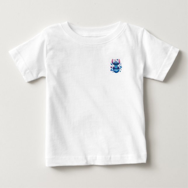 Camiseta Para Bebê stitch baby  (Frente)