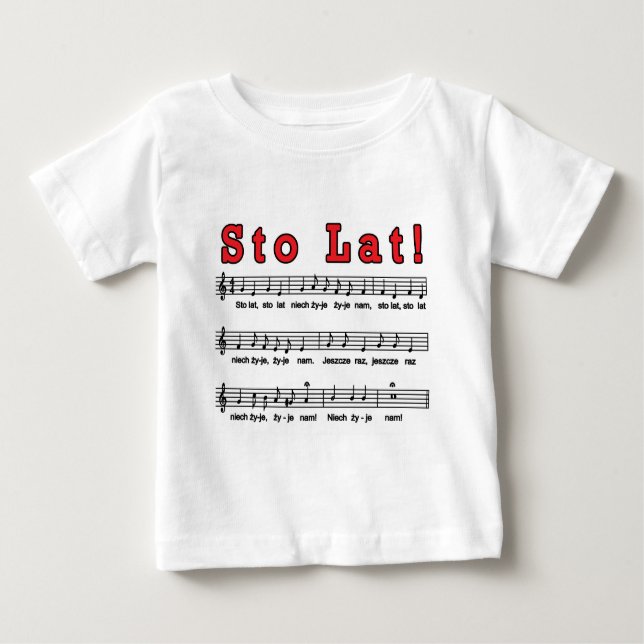 Camiseta Para Bebê Sto Lat! Música (Frente)