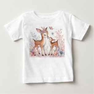 Camiseta Para Bebê Storybook Woodland Babings Deer Love