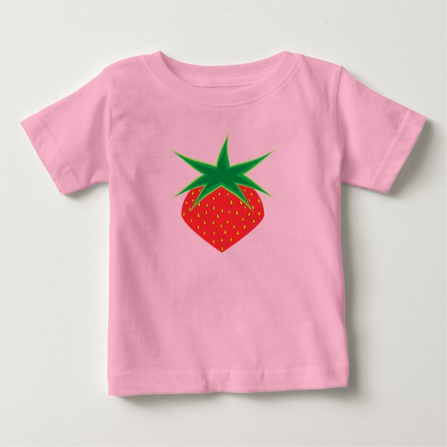 Camiseta Para Bebê Strawberry Baby T-Shirt (Frente)