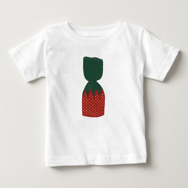 Camiseta Para Bebê Strawberry Bon Bons Candies (Frente)