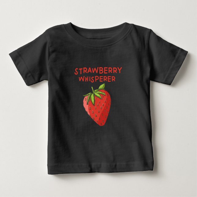 Camiseta Para Bebê Strawberry Whisperer (Frente)