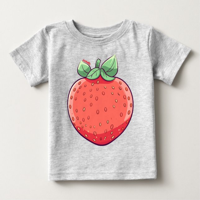 Camiseta Para Bebê Strawbs (Frente)