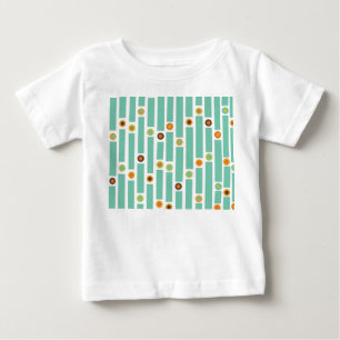 Camiseta Para Bebê Stripes e Círculos