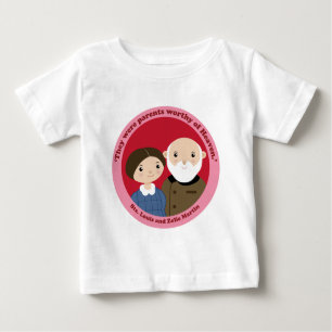 Camiseta Para Bebê Sts. Louis e Zelie Martin