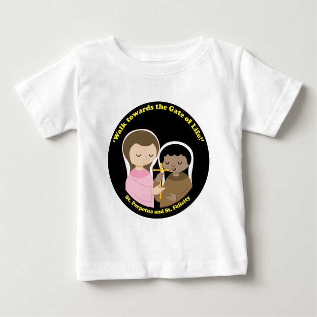 Camiseta Para Bebê Sts. Perpétua e Felicidade (Frente)