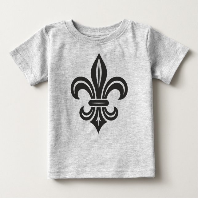Camiseta Para Bebê "Stylized Fleur-de-lis" (Frente)