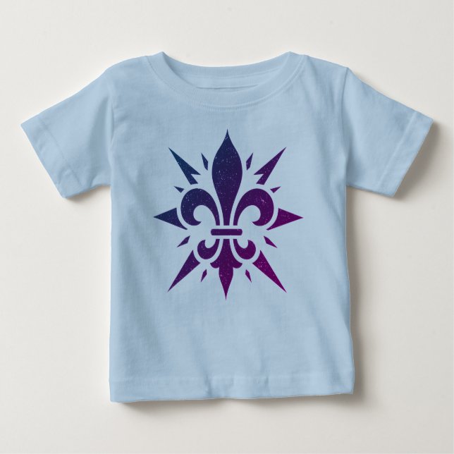 Camiseta Para Bebê "Stylized Fleur-de-lis"  (Frente)