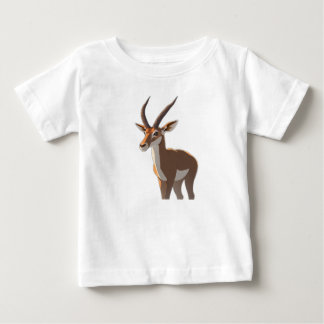 Camiseta Para Bebê Stylized Springbok Antelope Full Body Illustration