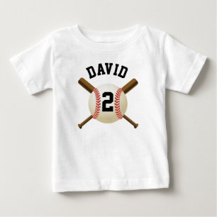 Camiseta Para Bebê Sua Equipe Personalizada De Esportes De Beisebol