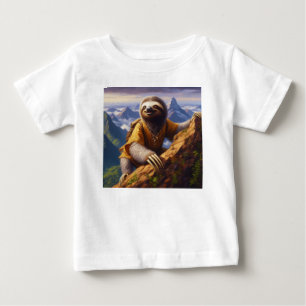 Camiseta Para Bebê Subindo na Montanha Larga