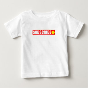 Camiseta Para Bebê Subscrever Camiseta Bebê