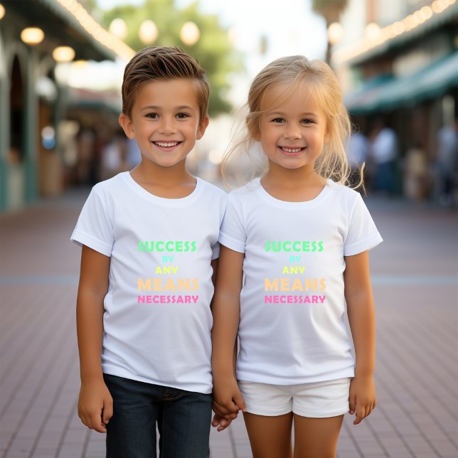 Camiseta Para Bebê Sucesso por qualquer meio necessário - Determinaçã (Criador carregado)