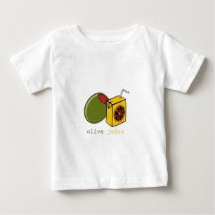 Camiseta Para Bebê Suco verde-oliva