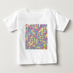Camiseta Para Bebê Sudoku One-Modern Minimalista Bauhaus Arte Geométr