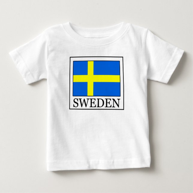 Camiseta Para Bebê Suecia (Frente)