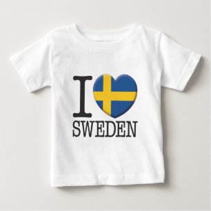 Camiseta Para Bebê Suecia