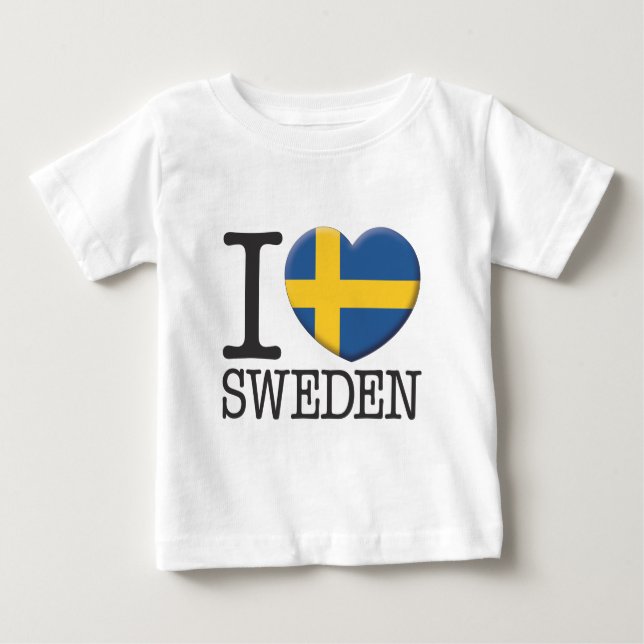 Camiseta Para Bebê Suecia (Frente)