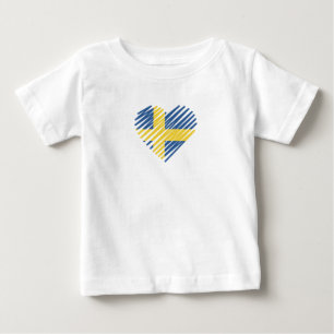 Camiseta Para Bebê suecia 01-branco