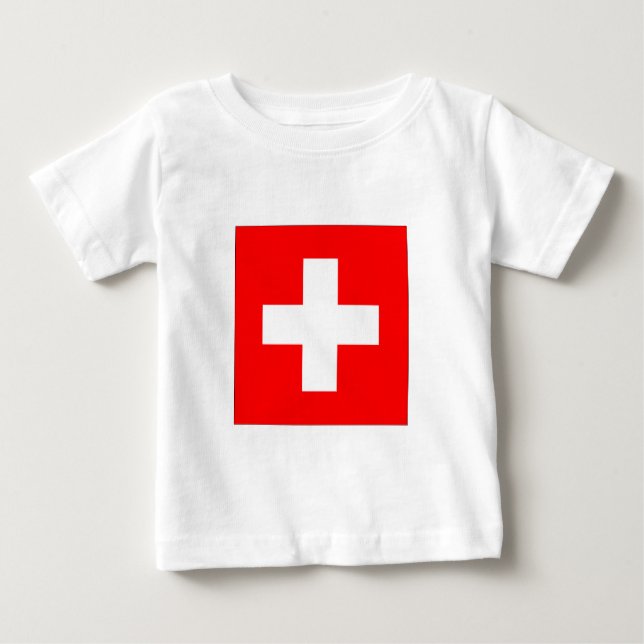Camiseta Para Bebê Suiça (Frente)