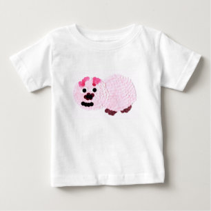 Camiseta Para Bebê Suíno Rosa